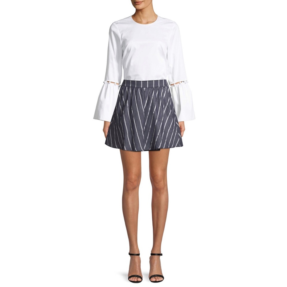 Prose & Poetry Abbey Striped Circular Mini Skirt